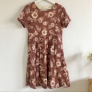 Floral Mauve Babydoll Dress